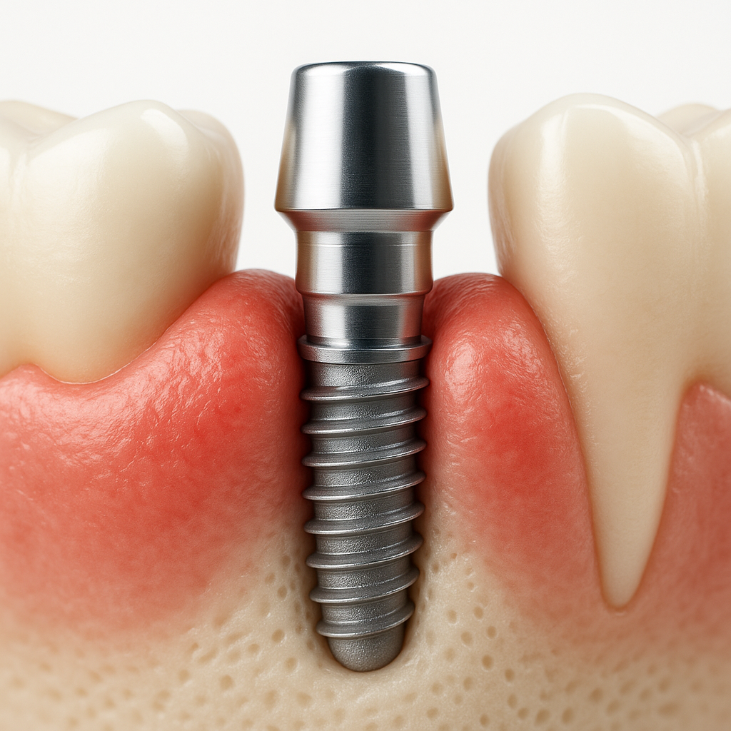 Inflamación implante dental